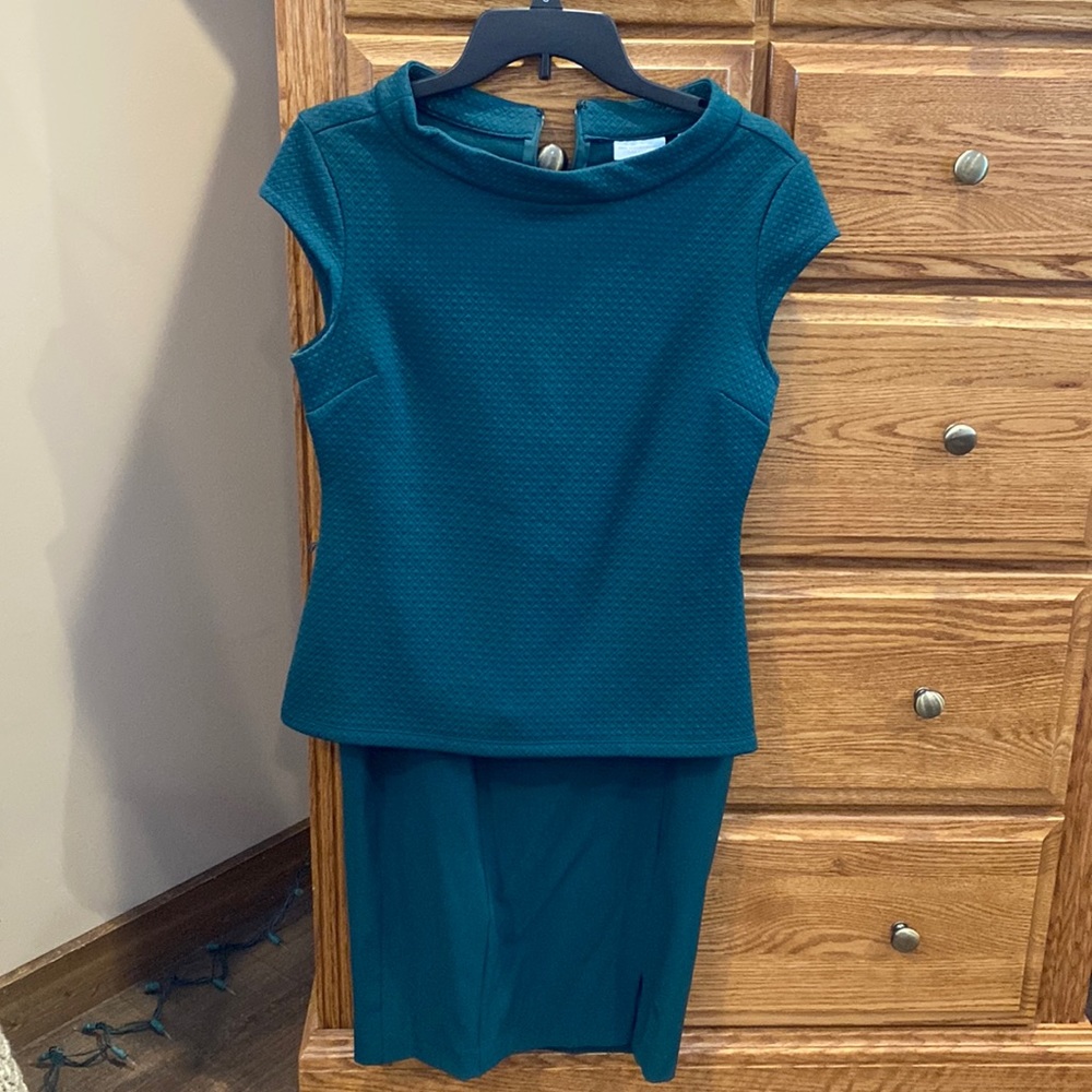 Emerald green Top and skirt size small